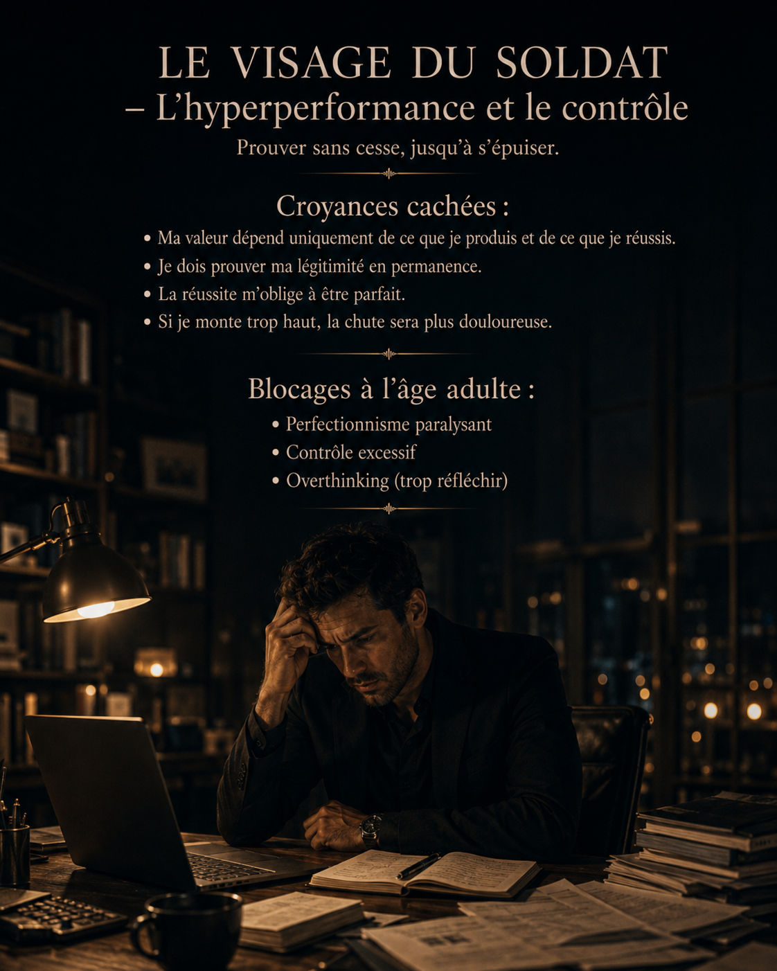 Homme au travail, épuisé par l'hyperperformance<br />
